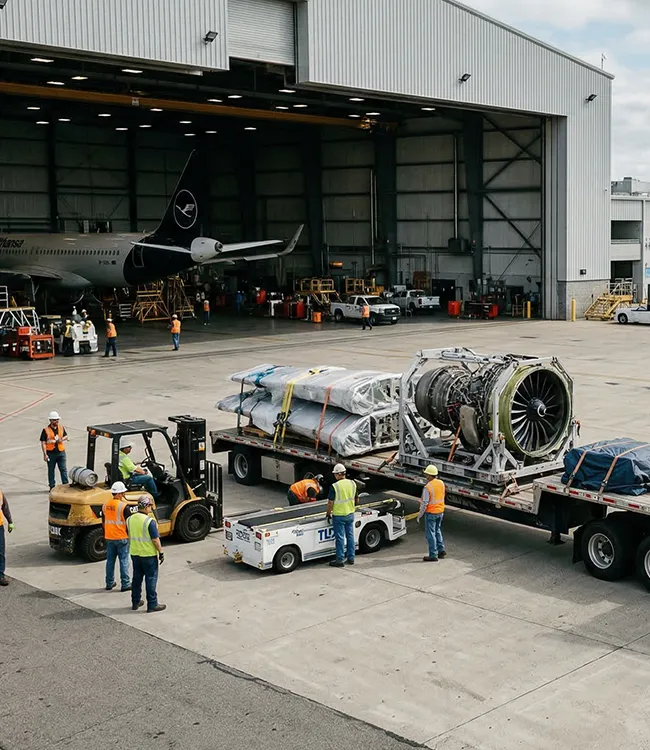 Aviation freight planning and aerospace logistics